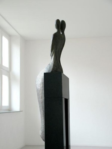 Brons sculptuur van Hans Grootswagers, Samen-Een.(Zusammen ein) 2006