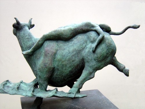Brons sculptuur van Hans Grootswagers, Europa's overgave 2004  (La rendici