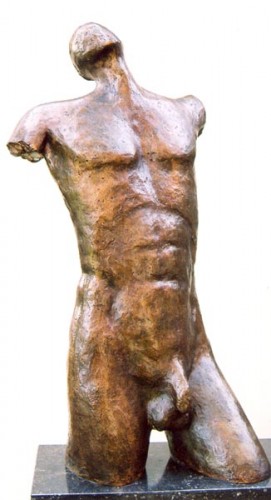 Brons sculptuur van Hans Grootswagers, Latin dancer.(Danseur latin) 2002