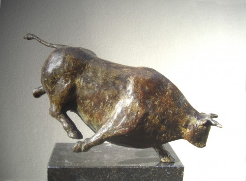 Running bull.  ( Taureau courant ) 2003, Hans Grootswagers
