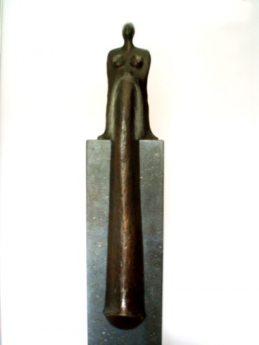 Brons sculptuur van Hans Grootswagers, Liefdevol.(Full of Love) 2006