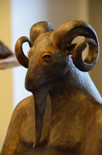 Zodiac sculpture Ram, Hans Grootswagers